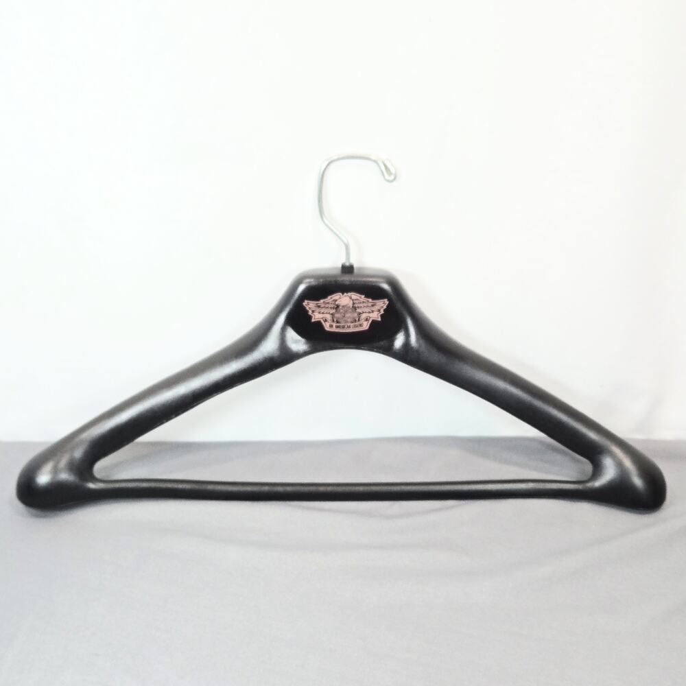 Harley Davidson Clothes Heavy Coat Jacket Hanger Batts Korea Black Plastic Vtg